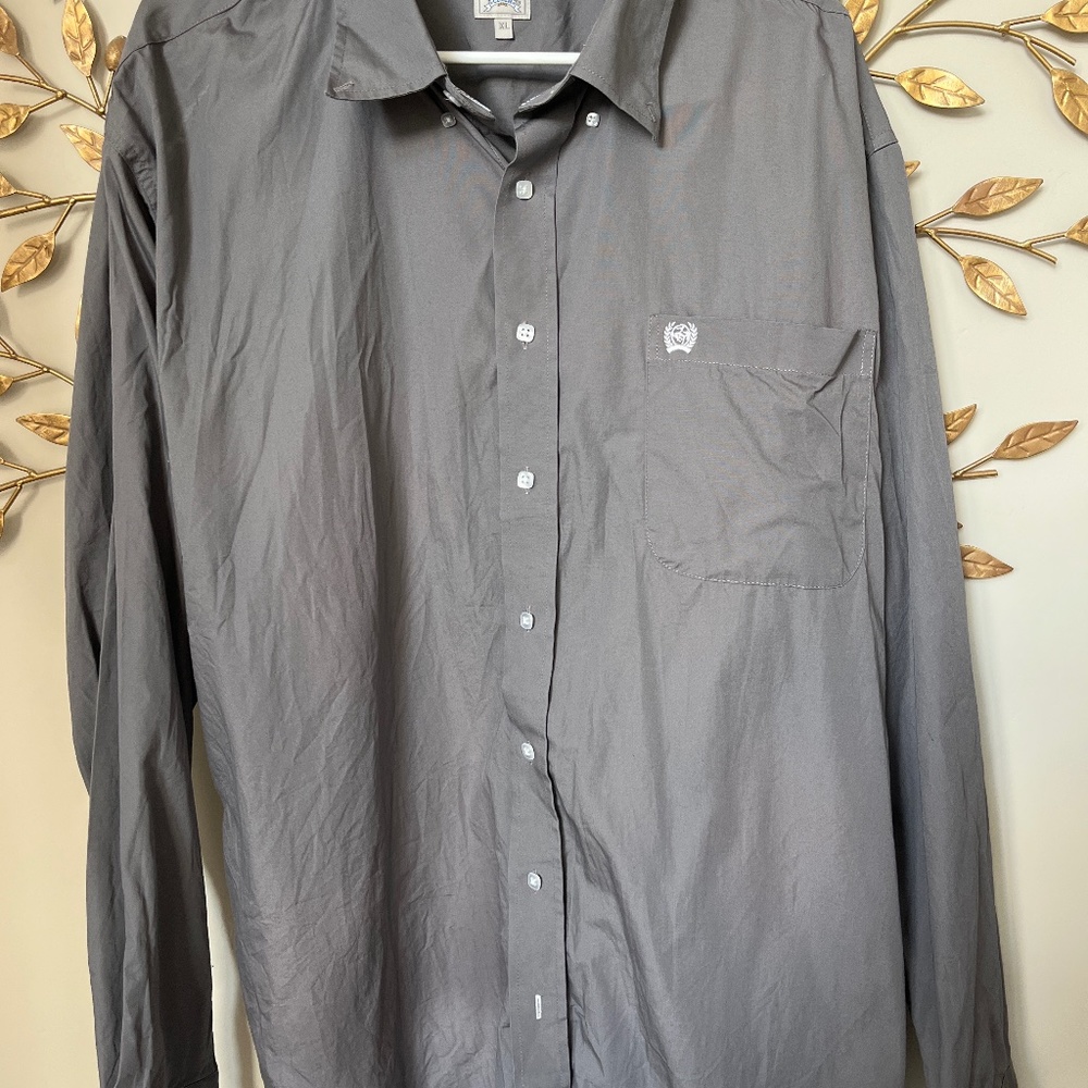 Men’s Cinch button up in Grey Size XL